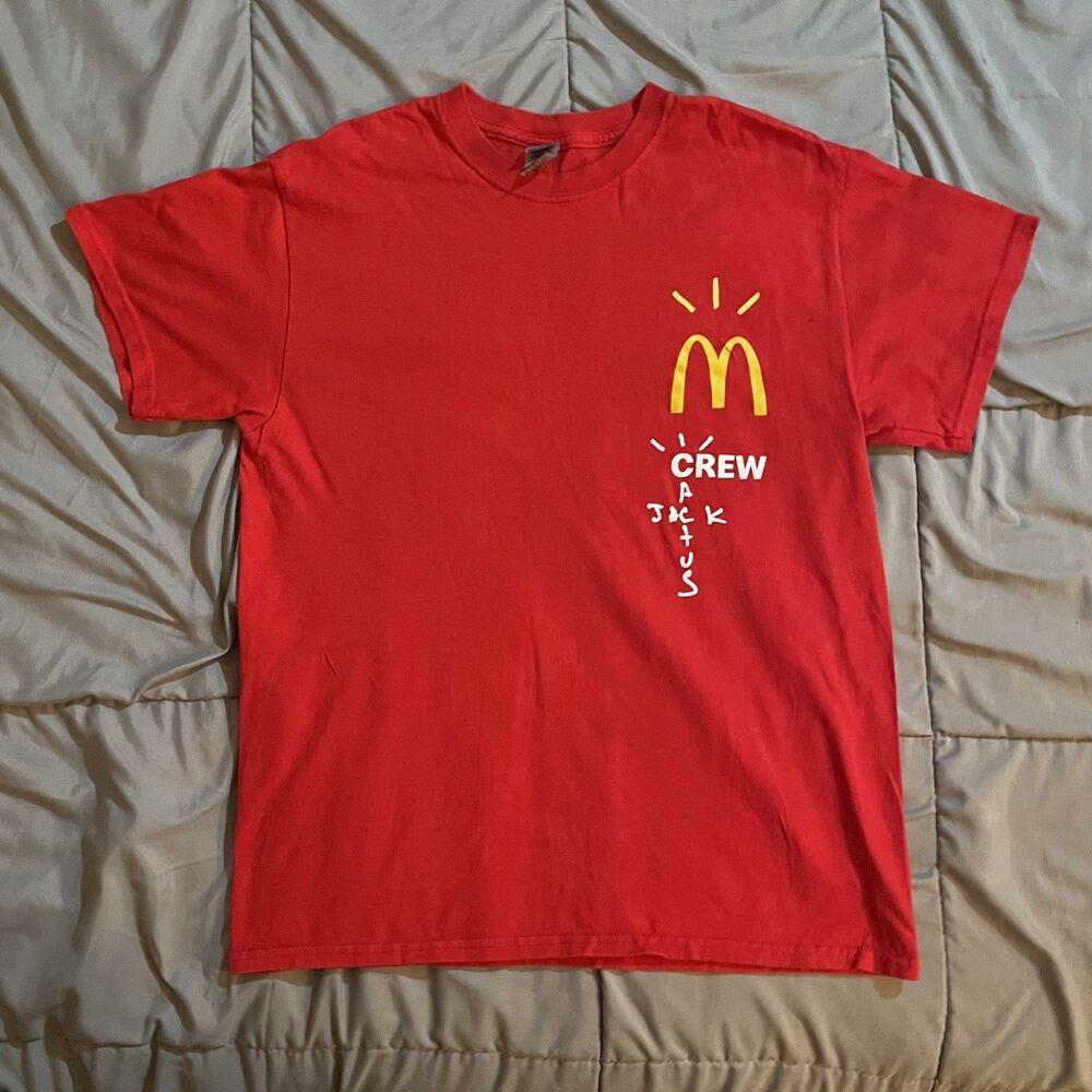Travis Scott Cactus Jack X McDonalds Crew T-shirt | Rare Promo Tee Size Medium